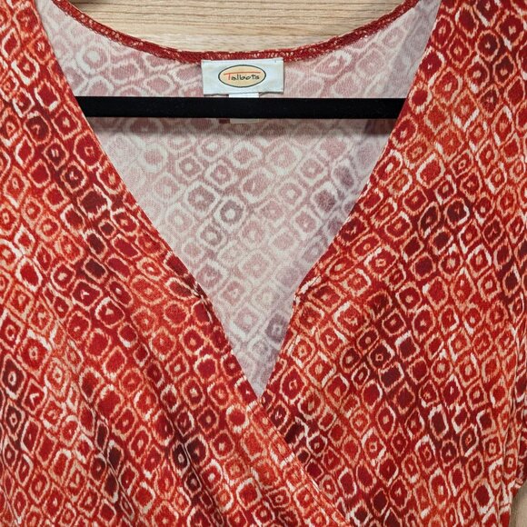 Talbots Geometric Patterned Dress with Tie Size 14 - Picture 5 of 10